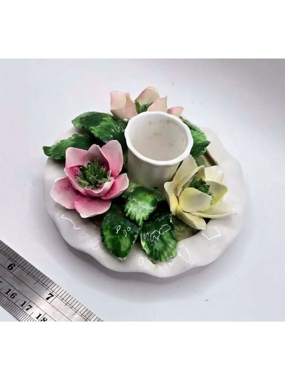 Radnor Bone China Floral Candle Holder Staffordshire England